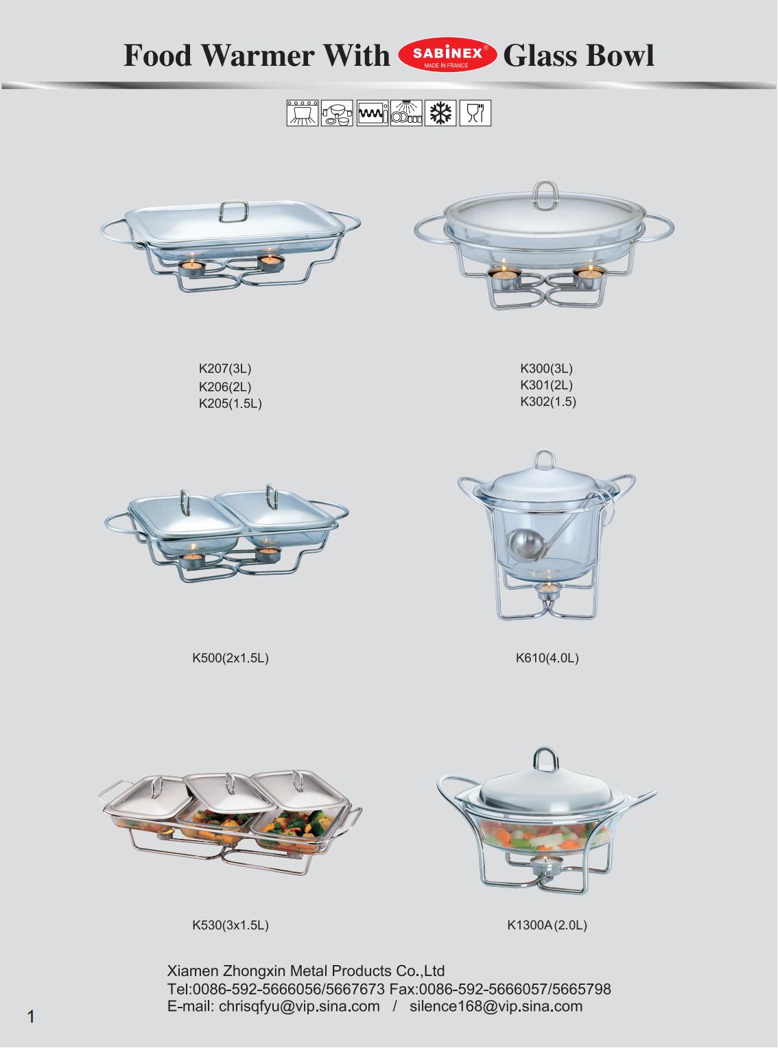 自助餐餐具，食物加热器，食物保温器，微波炉烤箱玻璃套装餐具